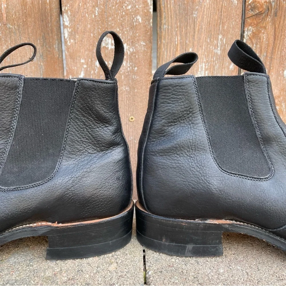 BOULET Men’s Black Leather Pull On Congress Ankle Boot Shoe Size 9